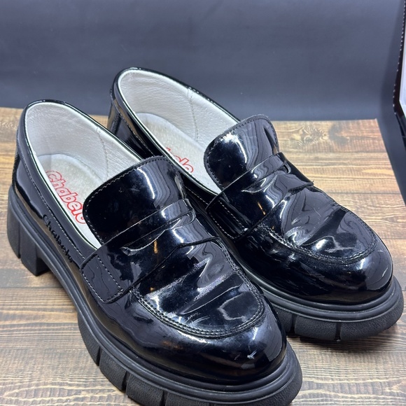 Black Patent Chunky Loafers - Picture 7 of 7